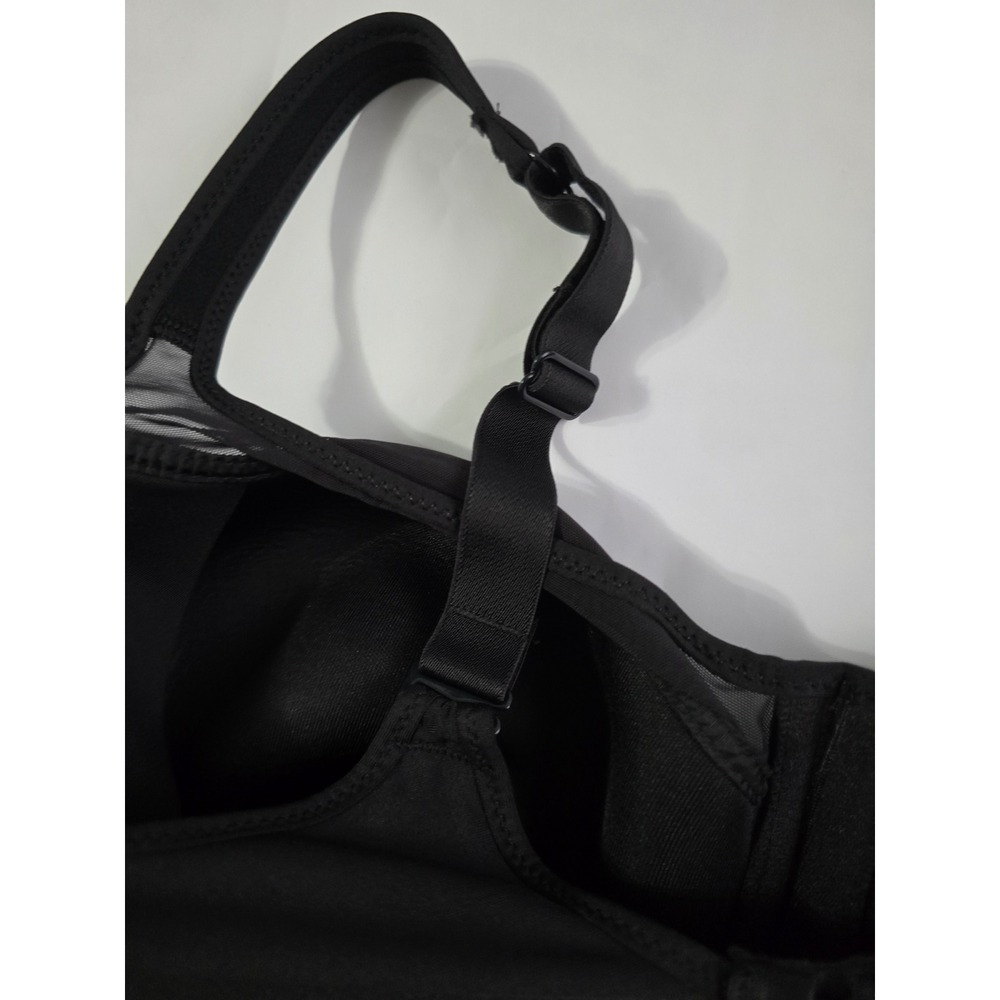 Bali One Smooth U & HSIA Minimizer Bra Lot Black 40D Underwire Mesh Trim 2pc - Picture 6 of 16